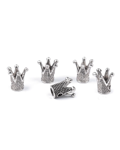 Kovová korunka k našití 10x10 mm - 5 ks | Mimib