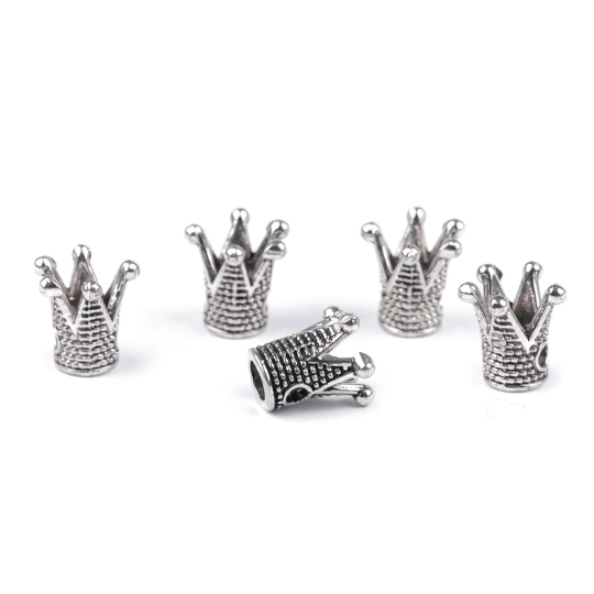 Kovová korunka k našití 10x10 mm - 5 ks | Mimib