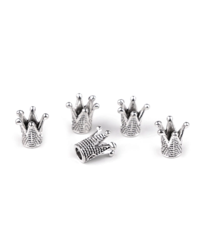 Kovová korunka k našití 10x10 mm - 5 ks | Mimib