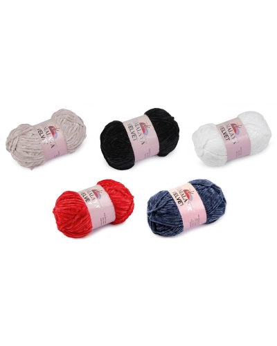 Pletací žinylková příze Velvet 100 g - 1 ks | Mimib