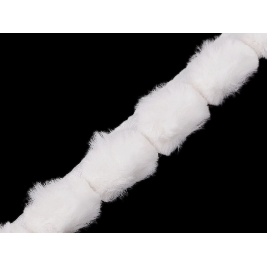 Všívací lemovka / lampas z umělé kožešiny kulatý šíře 3 cm - 1 m | Mimib