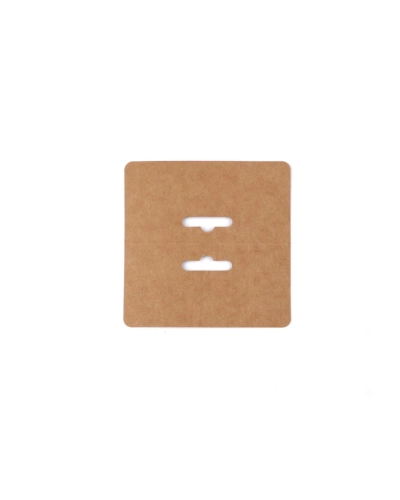 Papírová karta natural / závěs 10x10 cm - 100 ks | Mimib