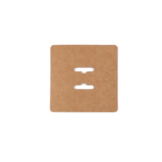 Papírová karta natural / závěs 10x10 cm - 100 ks | Mimib