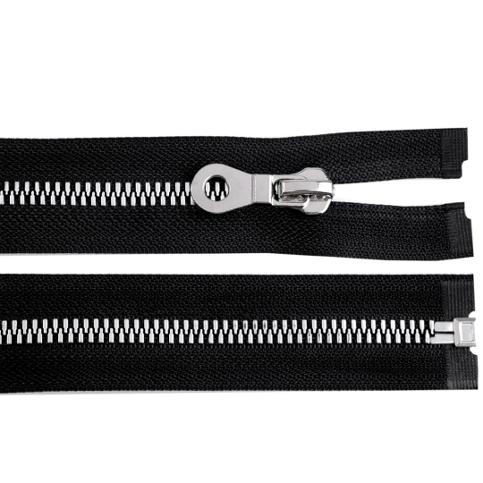 Kostěný zip, imitace kovu No 8 délka 90 cm bundový - 1 ks | Mimib