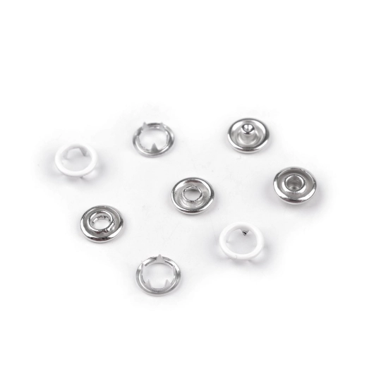 Knoflíky stiskací Roland Baby Ø10 mm na slabé látky, barevný lak - 50 sada | Mimib