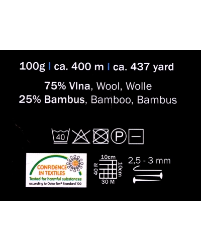 Pletací příze Bamboo Socks / ponožkovka 100 g - 1 ks | Mimib