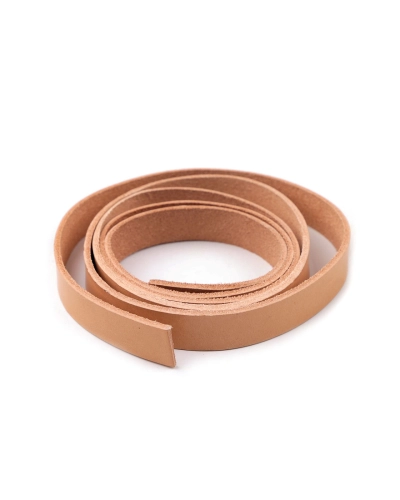Kožený popruh / ucho na tašky - polotovar šírka 15 mm - 1 ks | Mimib