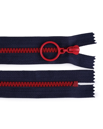 Kostěný zip barevný No 5 délka 20 cm s ozdobným jezdcem - 1 ks | Mimib