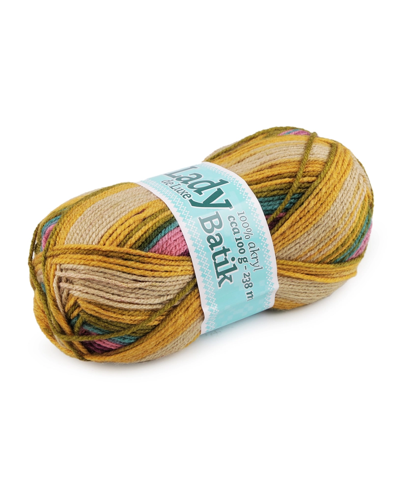 Pletací příze Lady Batik de Luxe 100 g - 1 ks | Mimib