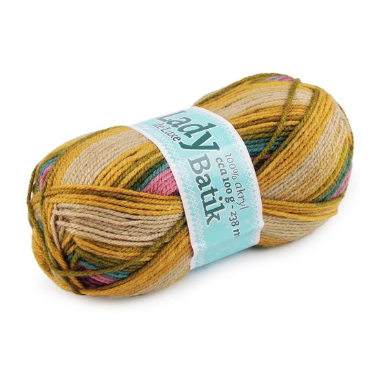 Pletací příze Lady Batik de Luxe 100 g - 1 ks | Mimib