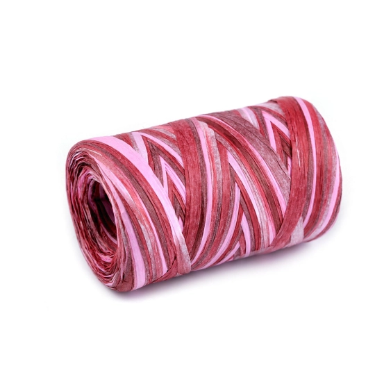 Lýko rafie přírodní multicolor, k pletení tašek, šíře 5-8 mm - 1 ks | Mimib