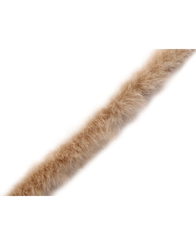 Oděvní / dekorační kožešinový proužek plochý, řezaný šíře 1,5 cm - 1 m | Mimib