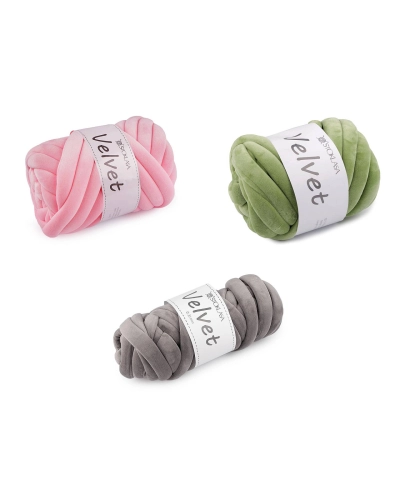 Příze Marshmallow silná Velvet Ø20 mm 500 g - 1 ks | Mimib