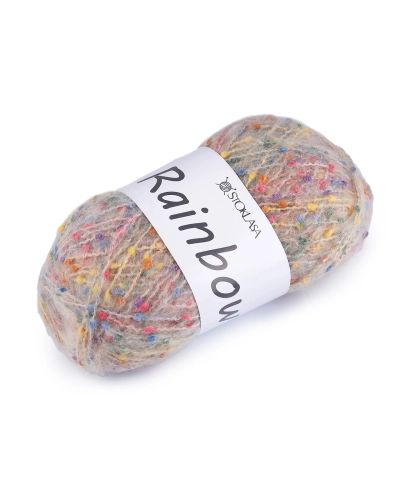 Pletací příze mohérová Rainbow 100 g - 1 ks | Mimib