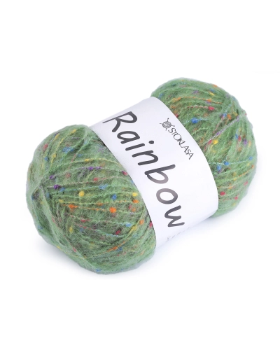 Pletací příze mohérová Rainbow 100 g - 1 ks | Mimib