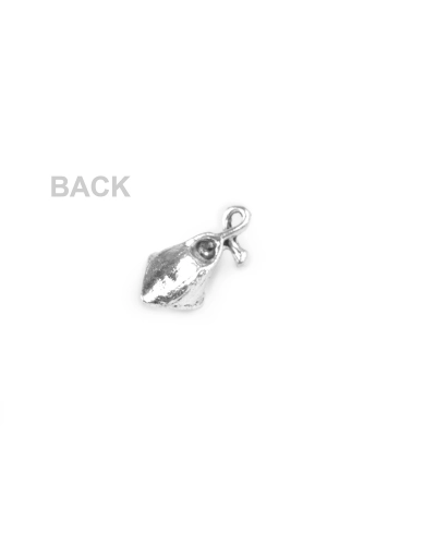 Kovový přívěsek / taháček na zip květ s perlou 3D 9x18 mm - 5 ks | Mimib