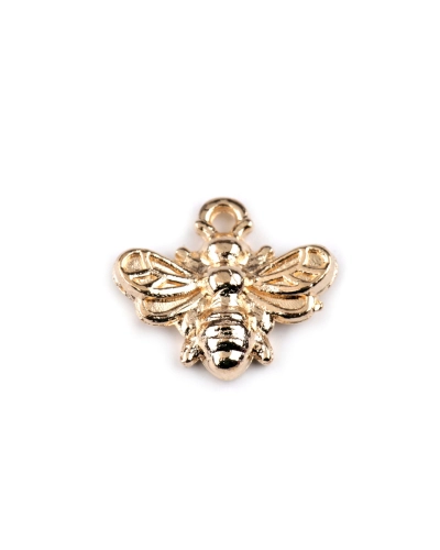 Kovový přívěsek / taháček na zip mini včelka 13x11 mm - 10 ks | Mimib