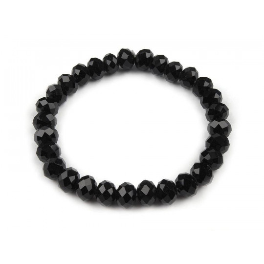 Náramek pružný z broušených korálků | Mimib