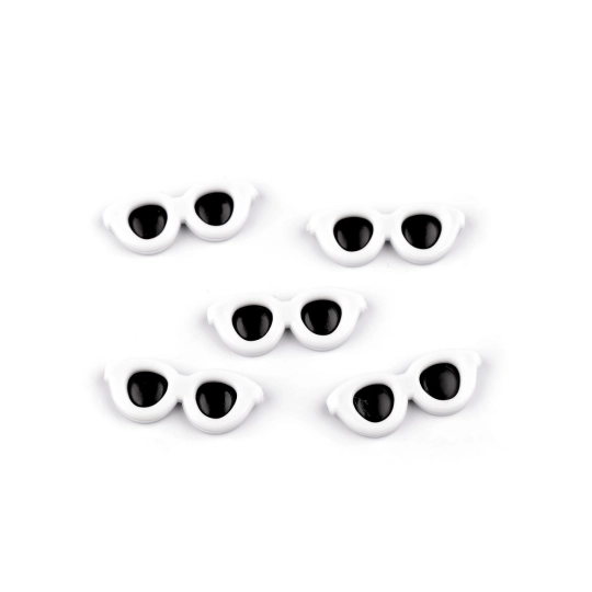 Mini brýle k nalepení / dekoraci postaviček 30x12 mm - 10 ks | Mimib