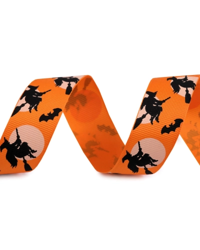 Rypsová stuha Halloween šírka 25 mm - 1 m | Mimib