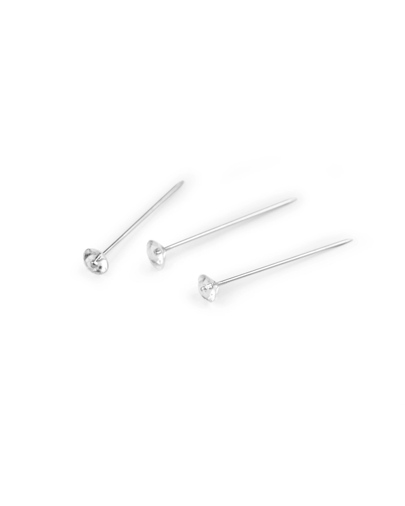 Nerezové ozdobné špendlíky délka 38 mm diamant - 1 krab. | Mimib