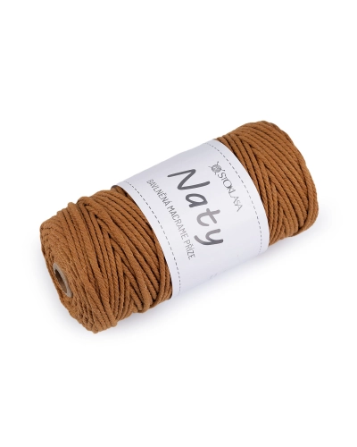Bavlněná pletací příze macrame Naty Ø3 mm rozčesávací - 1 ks | Mimib