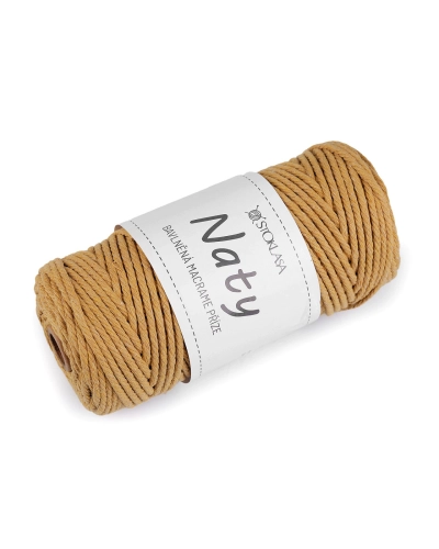 Bavlněná pletací příze macrame Naty Ø3 mm rozčesávací - 1 ks | Mimib
