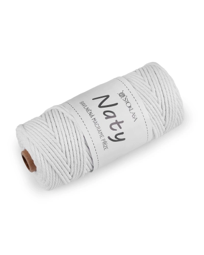 Bavlněná pletací příze macrame Naty Ø3 mm rozčesávací - 1 ks | Mimib
