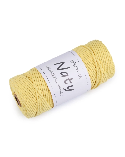 Bavlněná pletací příze macrame Naty Ø3 mm rozčesávací - 1 ks | Mimib