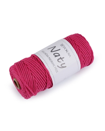 Bavlněná pletací příze macrame Naty Ø3 mm rozčesávací - 1 ks | Mimib