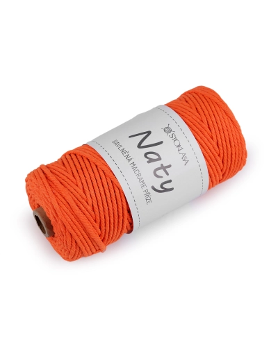 Bavlněná pletací příze macrame Naty Ø3 mm rozčesávací - 1 ks | Mimib