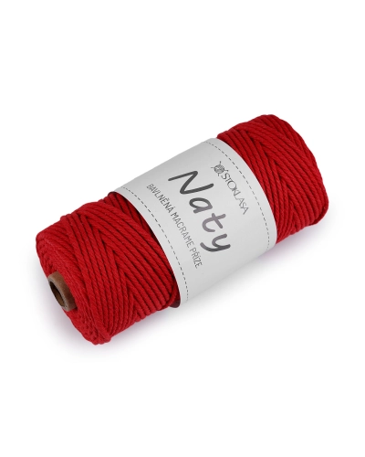 Bavlněná pletací příze macrame Naty Ø3 mm rozčesávací - 1 ks | Mimib