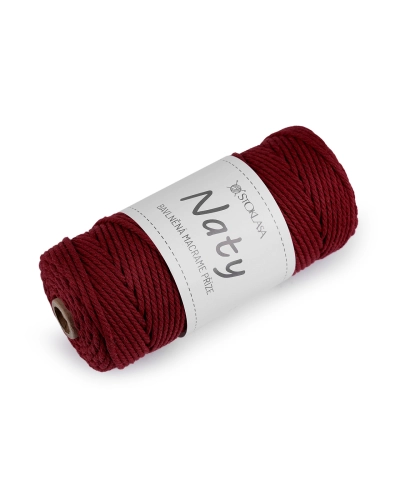 Bavlněná pletací příze macrame Naty Ø3 mm rozčesávací - 1 ks | Mimib