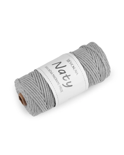 Bavlněná pletací příze macrame Naty Ø3 mm rozčesávací - 1 ks | Mimib