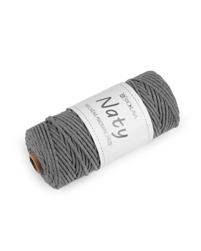 Bavlněná pletací příze macrame Naty Ø3 mm rozčesávací - 1 ks | Mimib