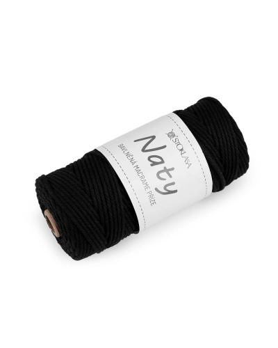 Bavlněná pletací příze macrame Naty Ø3 mm rozčesávací - 1 ks | Mimib