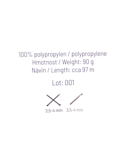 Pletací a háčkovací příze Anet macrame Ø2 mm 90 g - 1 ks | Mimib