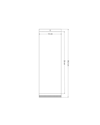 PP sáček s lepicí klopou a závěsem 12x30 cm - 100 ks | Mimib