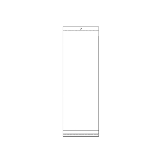 PP sáček s lepicí klopou a závěsem 12x30 cm - 100 ks | Mimib