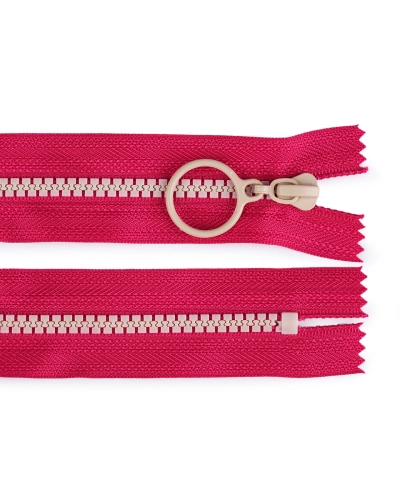 Kostěný zip barevný No 5 délka 25 cm s ozdobným jezdcem - 1 ks | Mimib