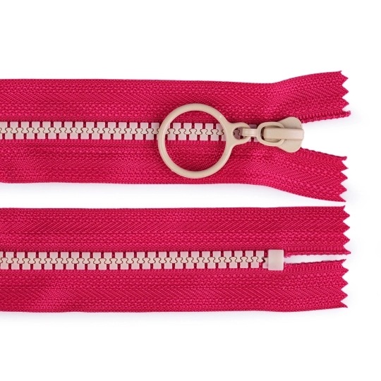 Kostěný zip barevný No 5 délka 25 cm s ozdobným jezdcem - 1 ks | Mimib