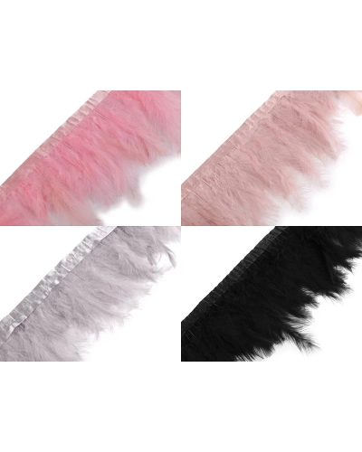 Prýmek - krocaní peří šíře 9-12 cm - 2 m | Mimib