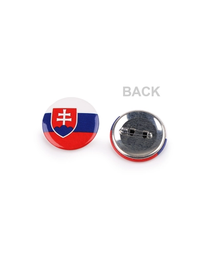 Brož / placka vlajka Slovenská republika Ø3,5 cm - 6 ks | Mimib