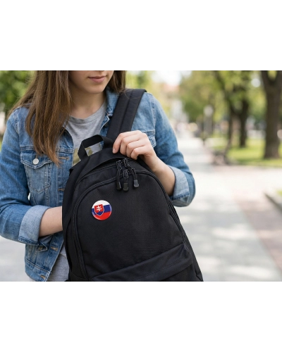 Brož / placka vlajka Slovenská republika Ø3,5 cm - 6 ks | Mimib