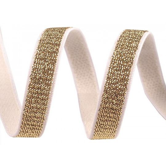 Pruženka brokátová / ramínková šíře 10 mm s lurexem | Mimib