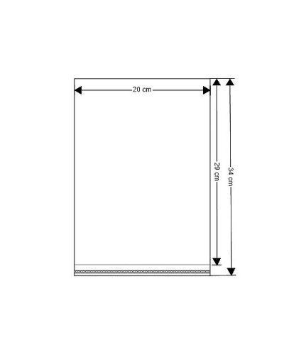 PP sáček s lepicí klopou 20x29 cm - 100 ks | Mimib