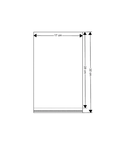 PP sáček s lepicí klopou 17x28 cm - 100 ks | Mimib