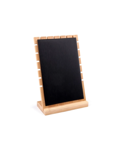 Dřevěný stojan se semišem na náhrdelníky a řetízky 17x25 cm - 1 ks | Mimib