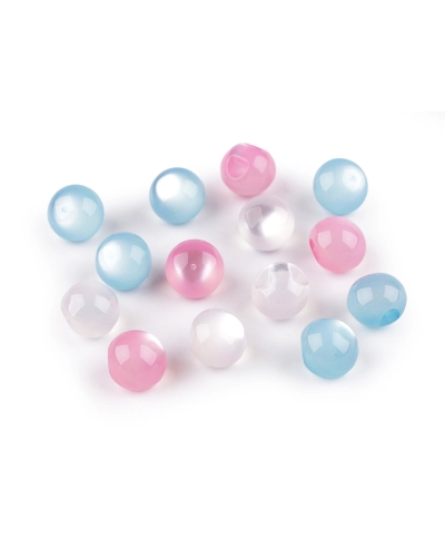 Perla k našití / knoflík kočičí oko Ø11 mm - 10 ks | Mimib