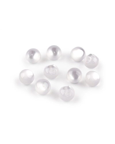 Perla k našití / knoflík kočičí oko Ø11 mm - 10 ks | Mimib